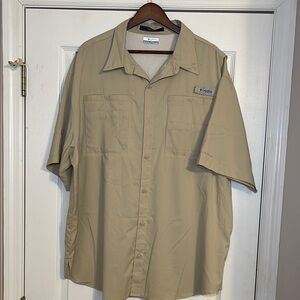 Columbia Men's Tamiami PFG Khaki Fishing Shirt XXL